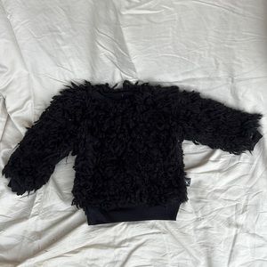 Black fuzzy nununu sweater
